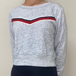 Hollister Gray Sweater with Stripes